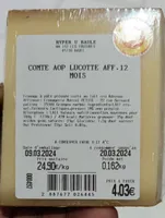 Comté aop lucotte affinage 12 mois