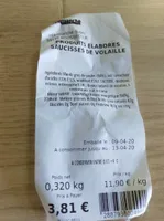 Saucisses de volaille
