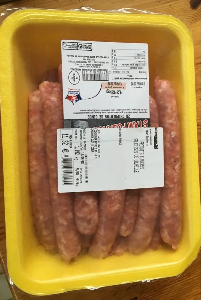 Saucisses de volailles