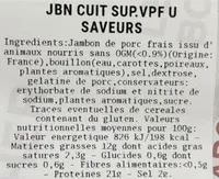 Jambon cuit sup.vpf