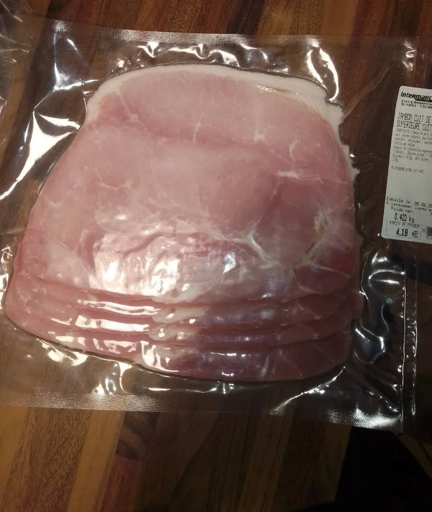 Jambon cuit de qualité supérieure cuit à l'étouffee