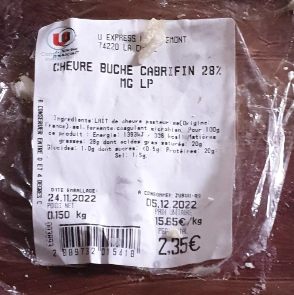 Chèvre buche cabrifin