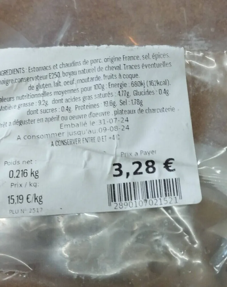 Véritable andouille de Cambrai