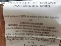 FROMAGES P'TIT BASQUE PUR BREBIS