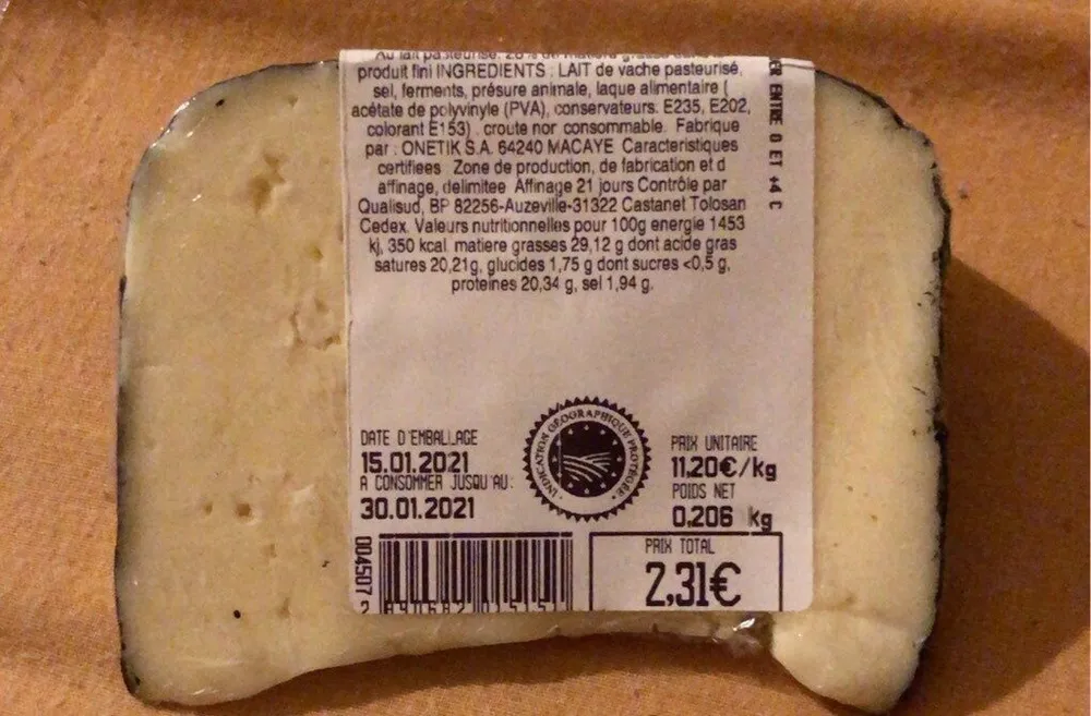 Tomme des Pyrenees IGP