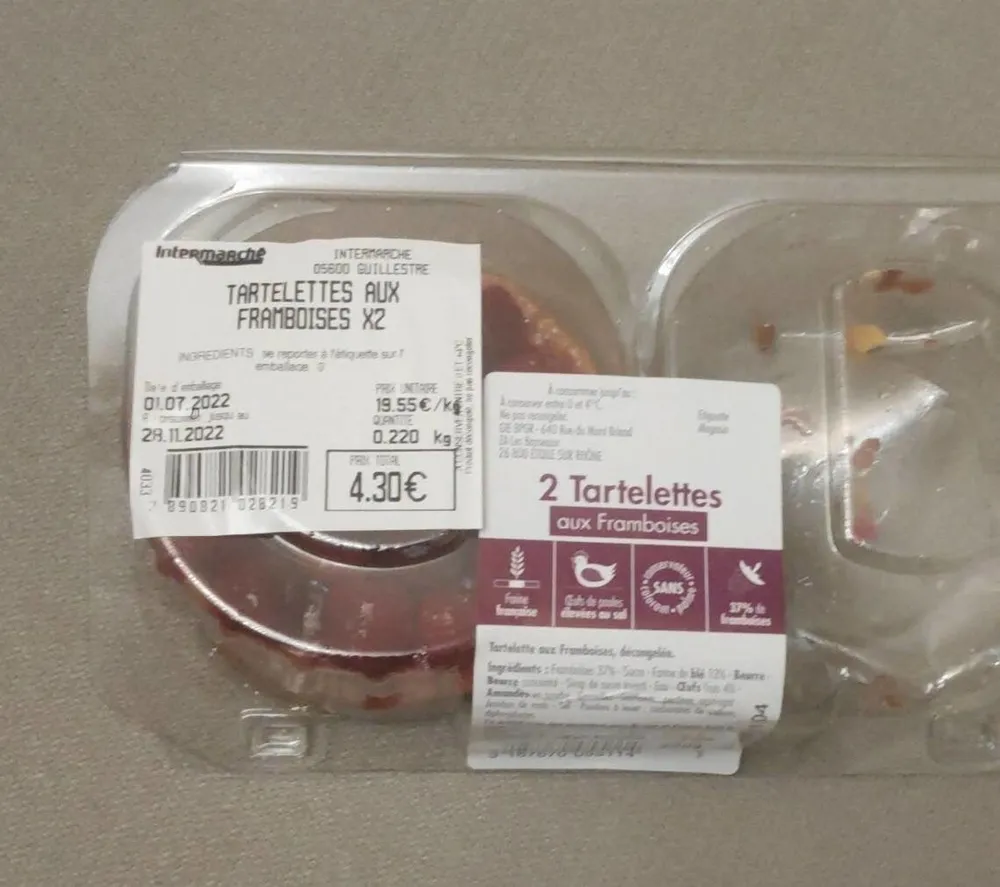 Tartelettes aux framboises