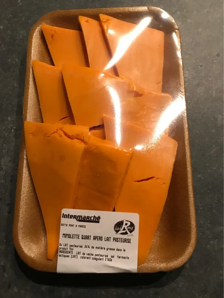Mimolette quart apero lait pasterise