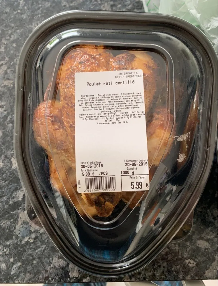 Poulet rôti certifié