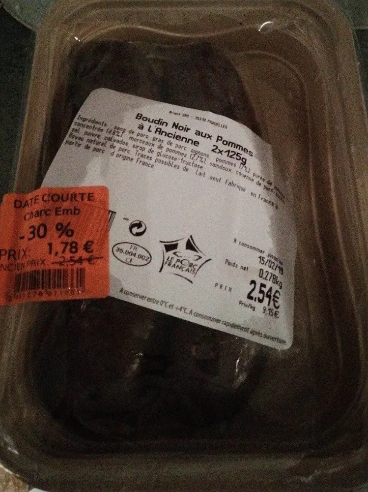 Boudin noirs aux pommes à l'ancienne