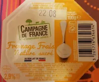 Fromage frais nature sucré