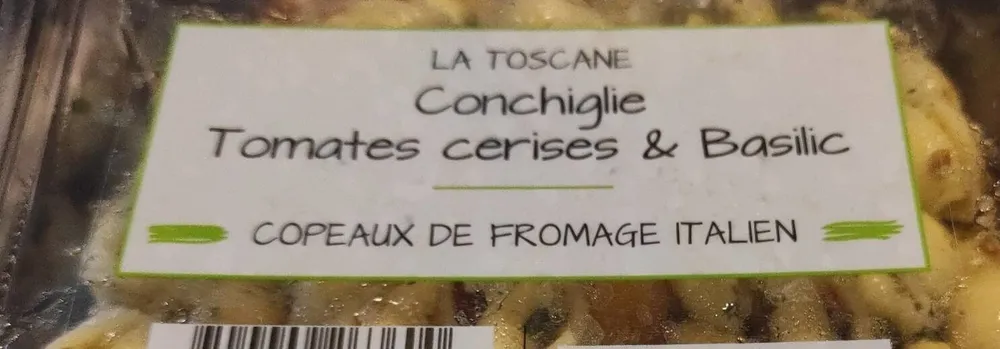 Conchiglie  tomates cerises et basilic