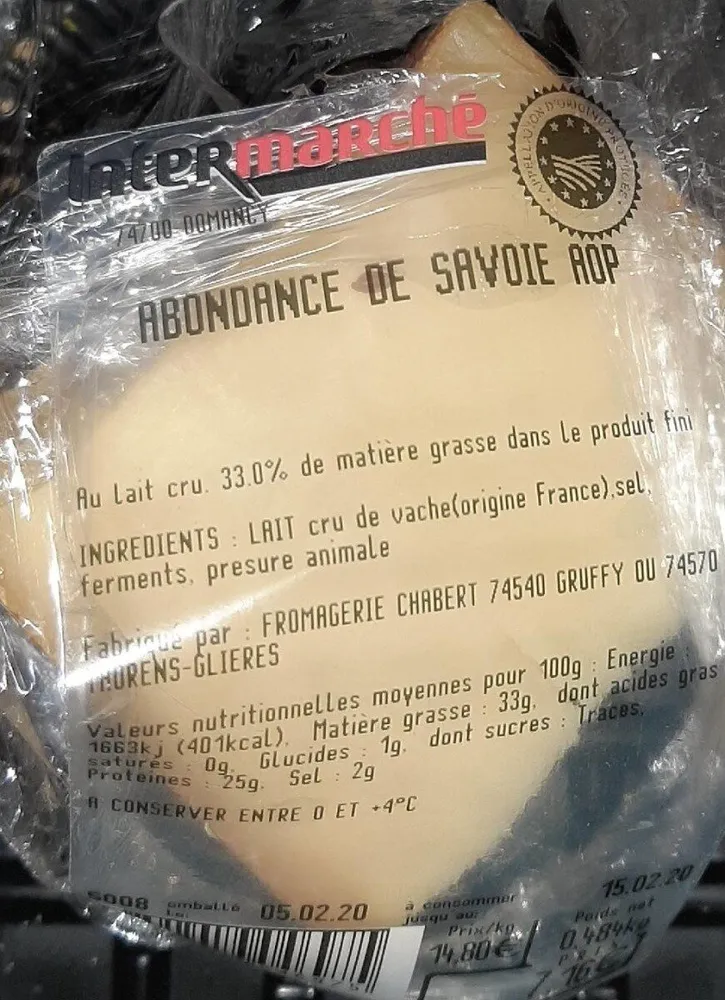 Abondance de Savoie AOP