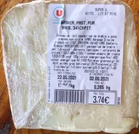 Tome de brebis pasteurisé pure brebis