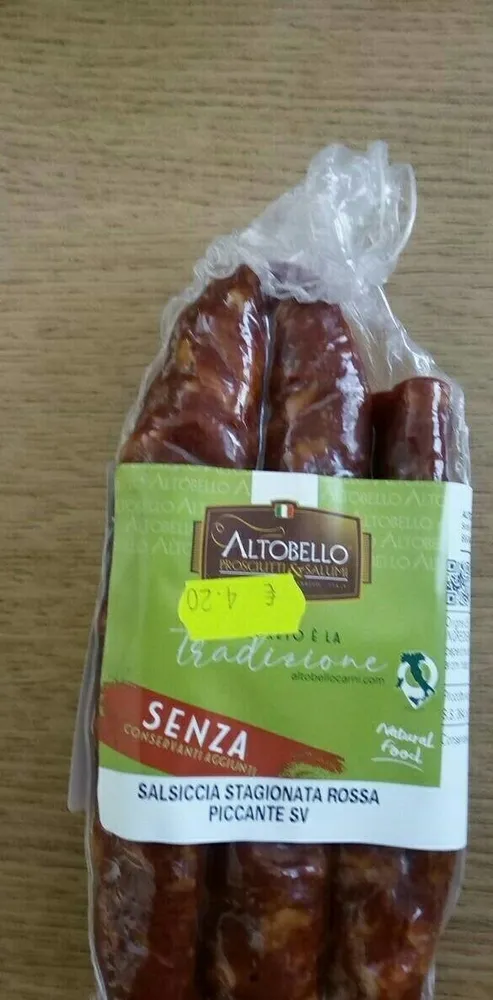 Salsiccia stagionata rossa piccante SV