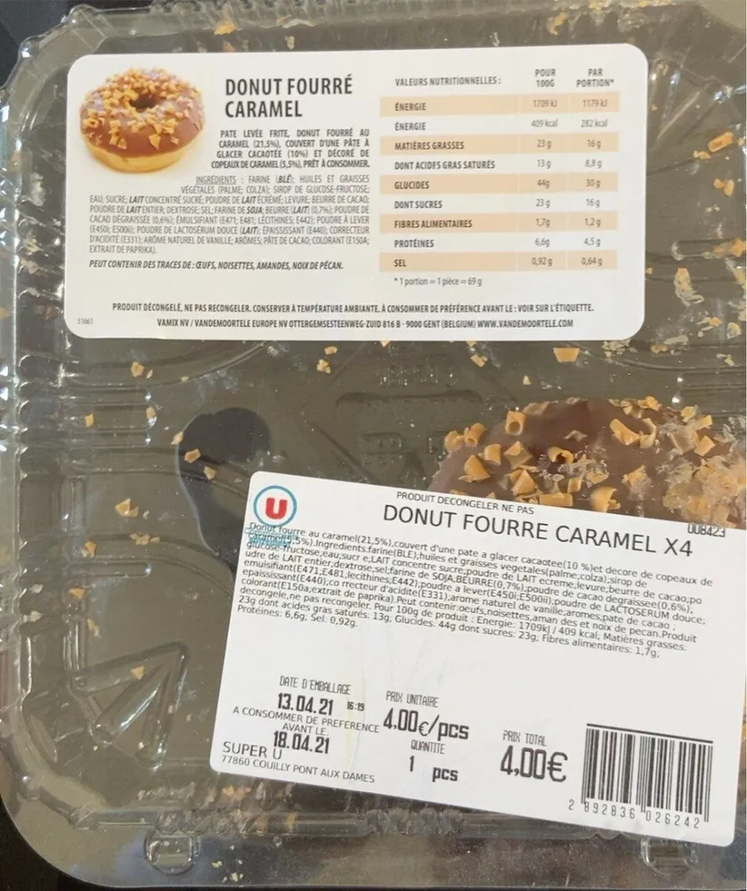 Donut fourré caramel
