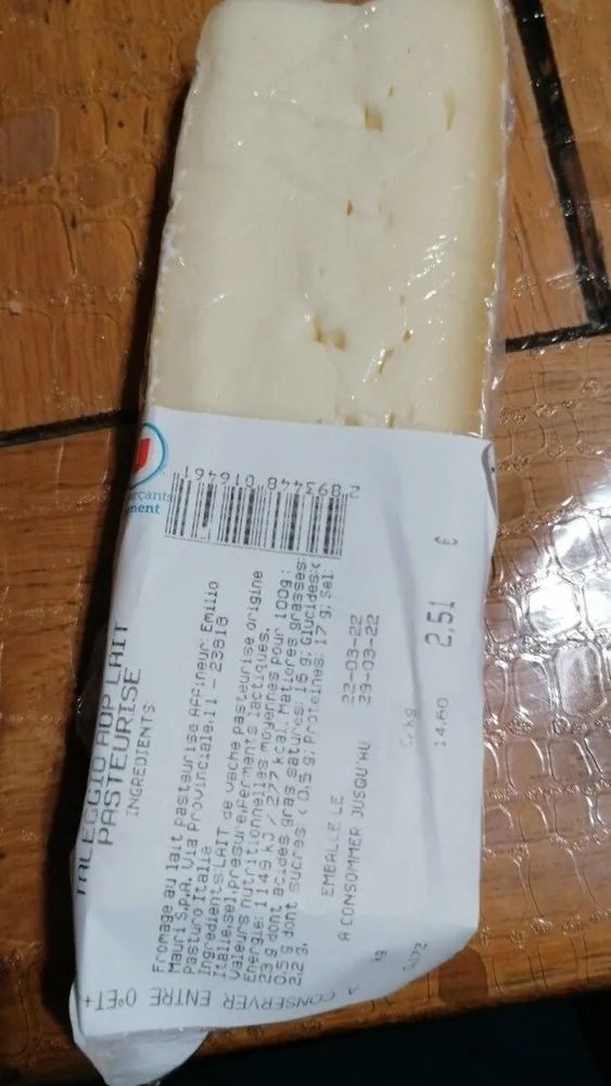 Tallegio app lait pasteurisé