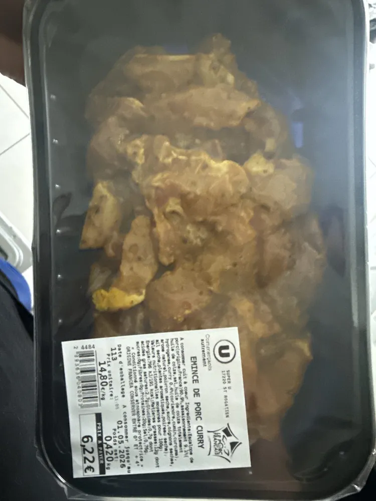 Émincé De Porc Au Curry