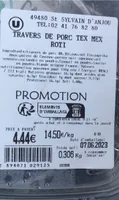 Travers de porc tex mex roti