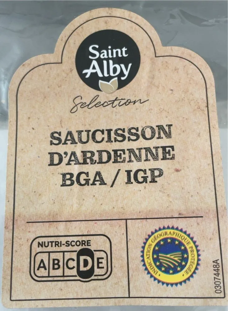 Saucisson d’ardenne bga/igp