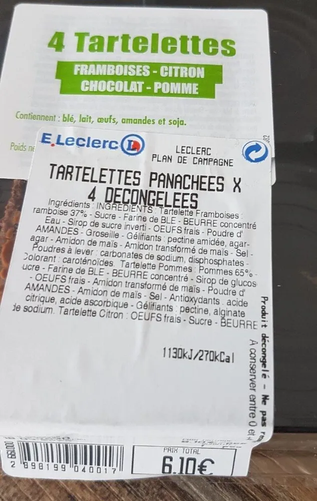 Tartelettes panachées