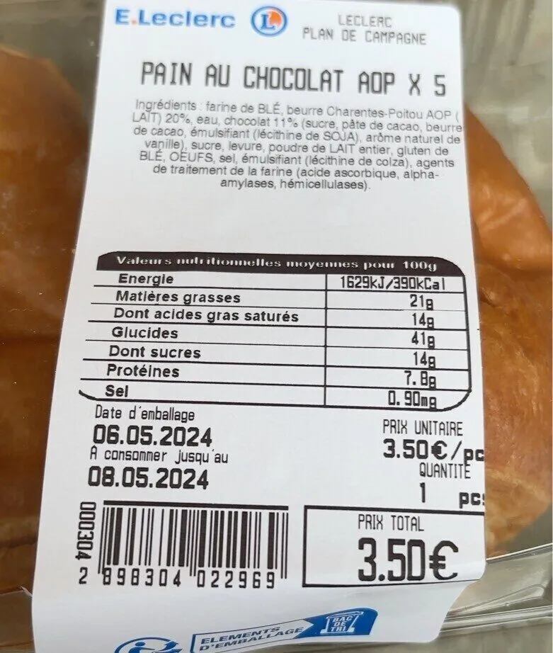 Pains au chocolat aop