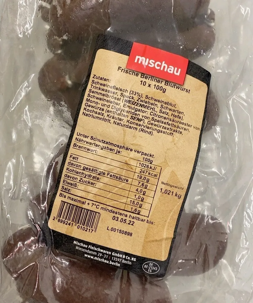 Frische Berliner Blutwurst
