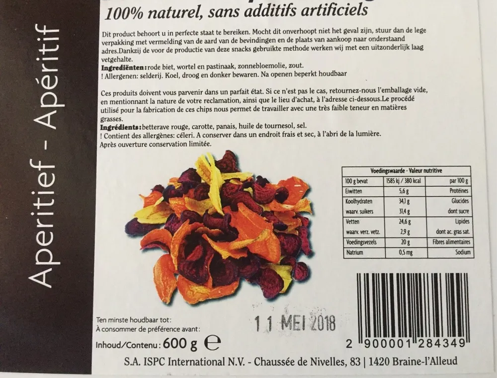 Mix de chips de Légumes