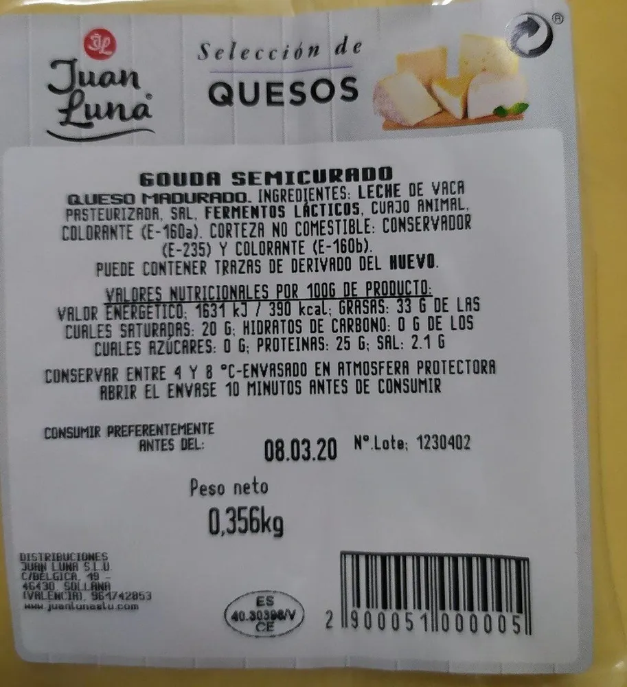 Queso gouda semicurado