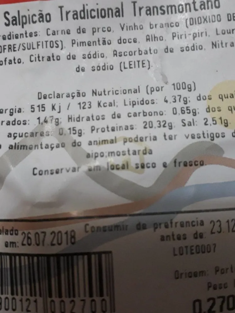 Salpicao tradicional trasmontano