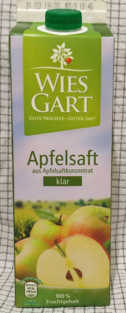 Wiesgart Apfelsaft Klar