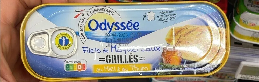 Filets de maquereaux grillés miel et thym