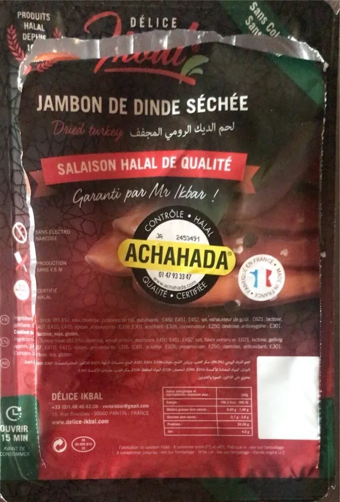 Jambon dinde séchée
