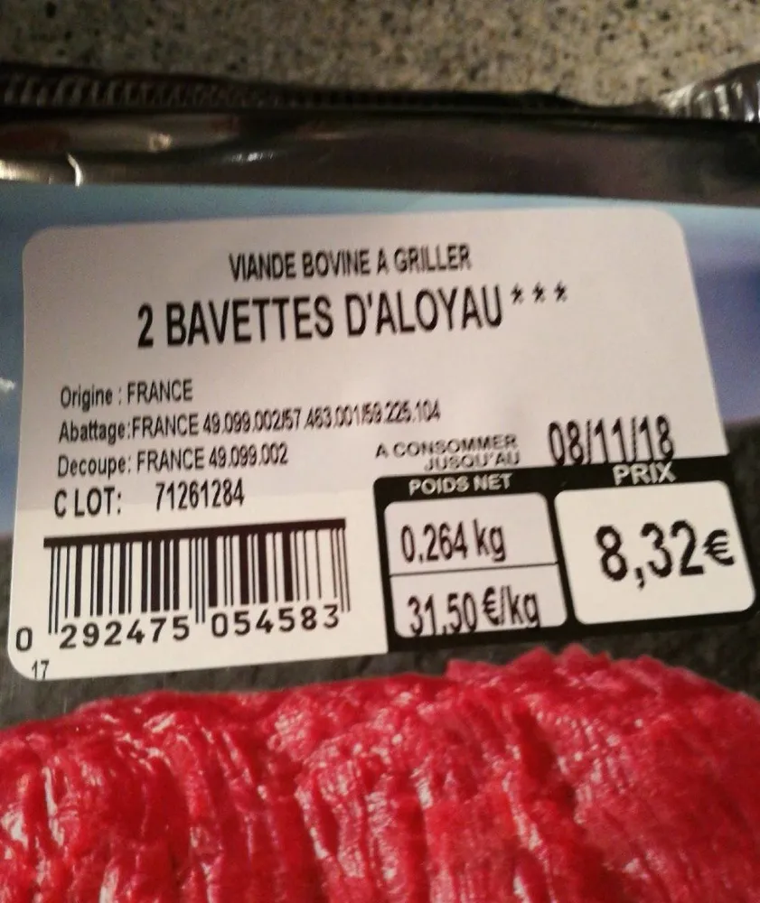 2 bavettes d' Aloyau