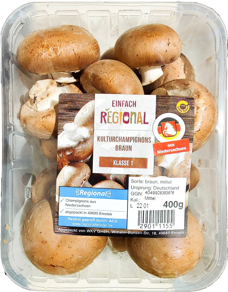 ALDI PILZE Große Kulturchampignons braun Klasse 1 Deutschland, Polen 1.89€ 400g Schale 1kg 4.73€