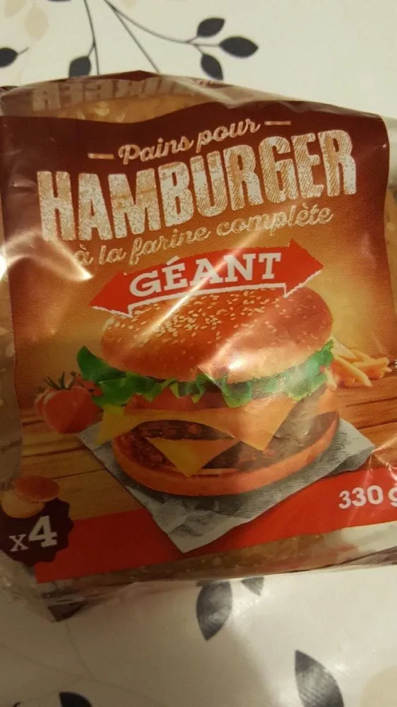 Pain hamburger géant farine complète