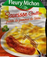 Saucisse grillée purée de pomme de terre