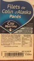 Filets de Colin d'Alaska Panés