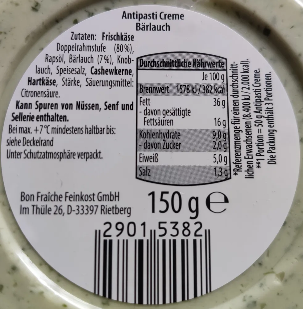 Antipasti Creme Bärlauch