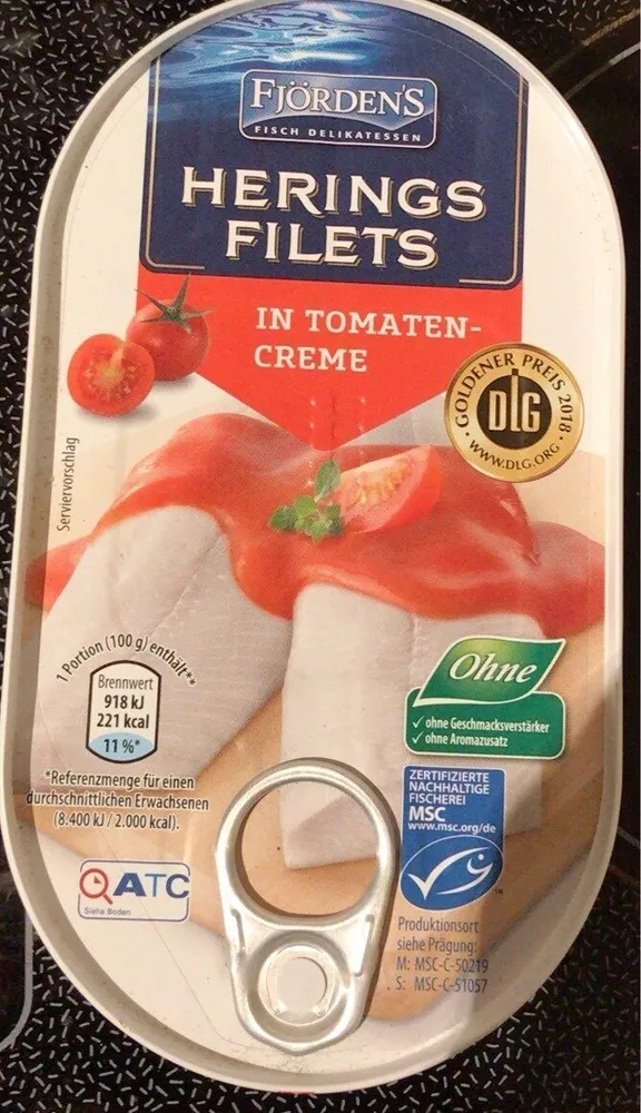 Fisch, Herings Filets in Tomatencreme
