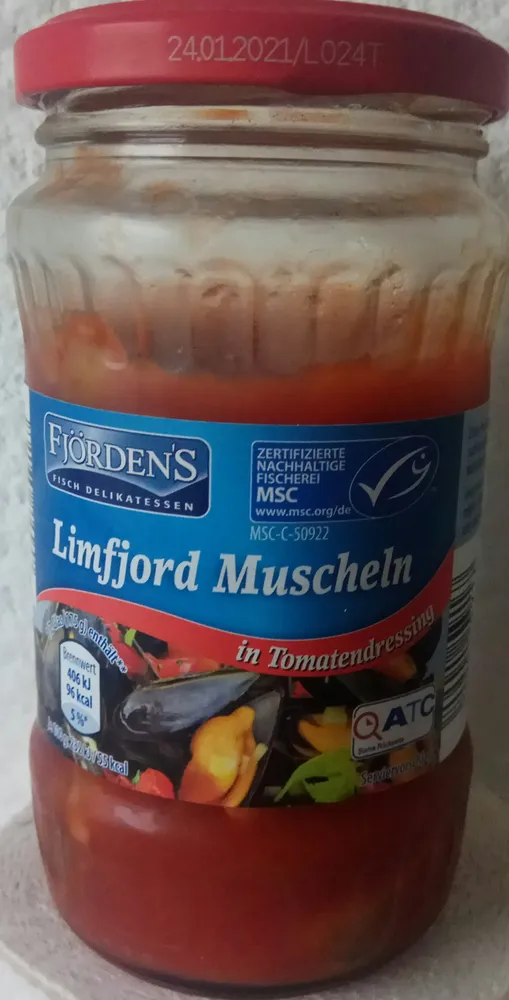 Limfjord Muscheln in Tomatendressing