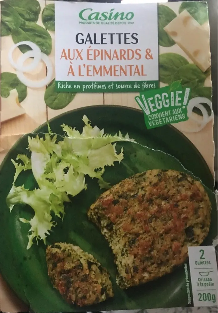 Galettes aux épinards & à l'emmental