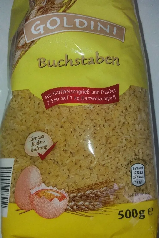 Buchstaben Nudeln Suppe