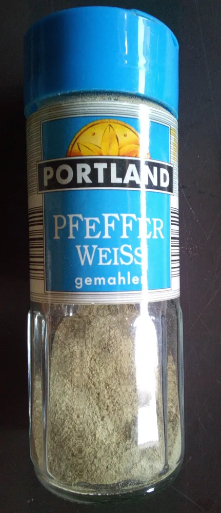 Pfeffer Weiss, gemahlen