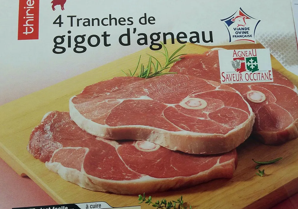 Tranches de gigot d'agneau