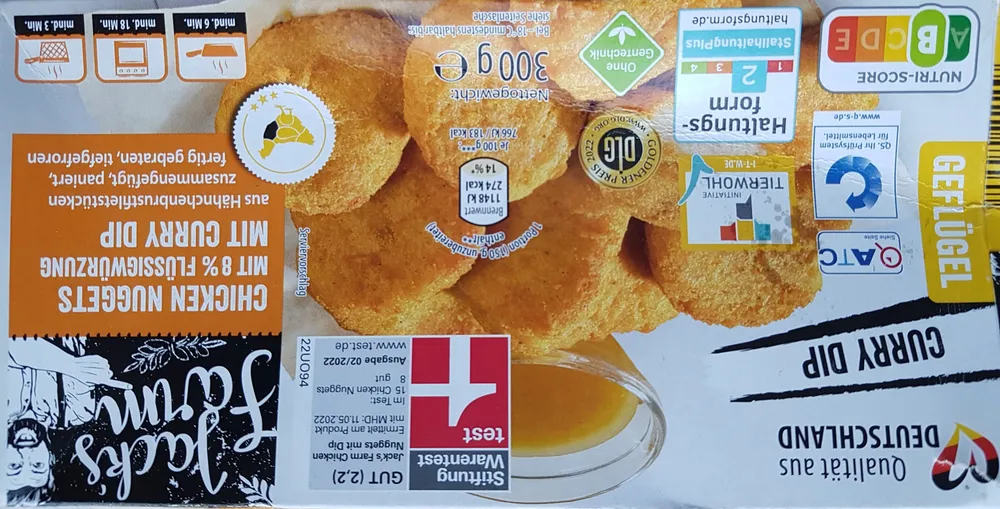Chicken Nuggets mit Curry Dip