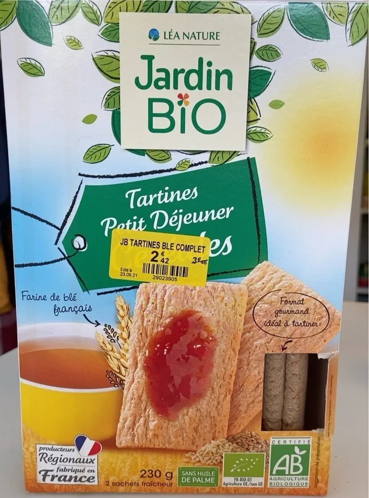 Tartines Petit Déjeuner Céréales