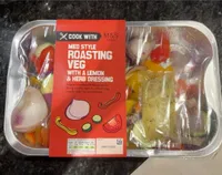 Med style roasting veg with lemon & herb dressing