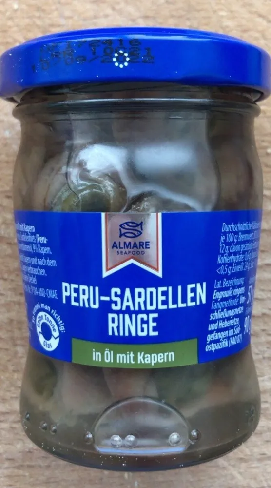 Peru-Sardellen Ringe in Öl mit Kapern