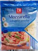 Mozzarella, schnittfest gerieben
