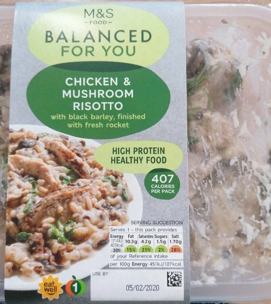 Chicken and mushroom risotto